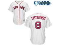 Men's Majestic Boston Red Sox #8 Carl Yastrzemski  White Home Cool Base MLB Jersey