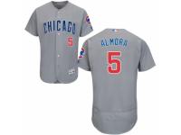 Men's Majestic Chicago Cubs #5 Albert Almora Jr Grey Road Flexbase Authentic Collection MLB Jersey