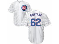 Men's Majestic Chicago Cubs #62 Jose Quintana  White Home Cool Base MLB Jersey