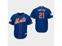 Men's New York Mets 2019 Spring Training #21 Royal Todd Frazier Cool Base Jersey