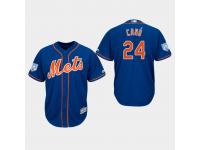 Men's New York Mets 2019 Spring Training #24 Royal Robinson Cano Cool Base Jersey