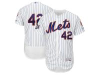 Men's New York Mets Majestic White Royal 2018 Jackie Robinson Day Authentic Flex Base Jersey