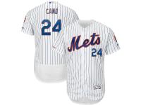 Men's New York Mets Robinson Cano Majestic White Royal Home Authentic Collection Flex Base Player Jersey