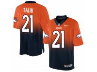 Men's Nike Denver Broncos #21 Aqib Talib Limited Orange Navy Fadeaway NFL Jersey