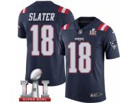 Men's Nike New England Patriots #18 Matthew Slater Limited Navy Blue Rush Super Bowl LI 51 NFL Jersey