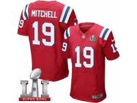 Men's Nike New England Patriots #19 Malcolm Mitchell Elite Red Alternate Super Bowl LI 51 NFL Jersey
