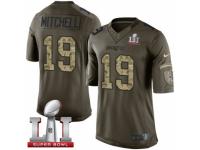 Men's Nike New England Patriots #19 Malcolm Mitchell Limited Green Salute to Service Super Bowl LI 51 NFL Jersey