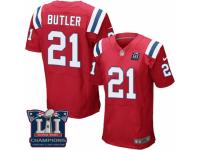 Men's Nike New England Patriots #21 Malcolm Butler Elite Red Alternate Super Bowl LI Champions NFL Jersey