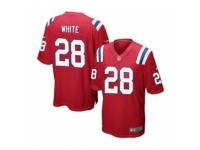 Men's Nike New England Patriots #28 James White Game Red Alternate NFL Jersey