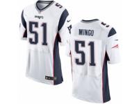Men's Nike New England Patriots #51 Barkevious Mingo Elite White NFL Jersey