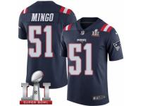 Men's Nike New England Patriots #51 Barkevious Mingo Limited Navy Blue Rush Super Bowl LI 51 NFL Jersey