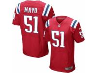Men's Nike New England Patriots #51 Jerod Mayo Elite Red Alternate NFL Jersey