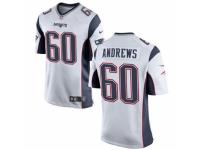 Men's Nike New England Patriots #60 David Andrews Game White NFL Jersey