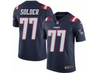 Men's Nike New England Patriots #77 Nate Solder Limited Navy Blue Rush NFL Jersey
