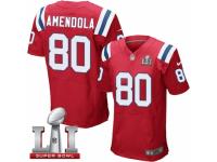 Men's Nike New England Patriots #80 Danny Amendola Elite Red Alternate Super Bowl LI 51 NFL Jersey