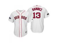 Men's Red Sox 2018 Postseason Home White Hanley Ramirez Cool Base Jersey