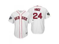 Men's Red Sox 2018 World Series Majestic White David Price Cool Base Jersey