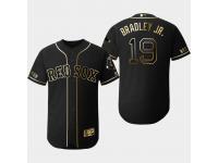 Men's Red Sox 2019 Black Golden Edition Jackie Bradley Jr. Flex Base Stitched Jersey