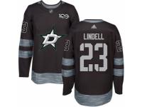 Men's Reebok Dallas Stars #23 Esa Lindell Premier Black 1917-2017 100th Anniversary NHL Jersey
