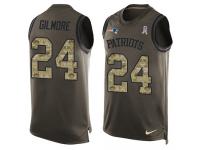 Men's Stephon Gilmore #24 Nike Green Jersey - NFL New England Patriots Salute to Service Tank Top