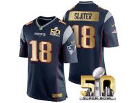 Men's Superbowl 50 New England Patriots #18 Matthew Slater Team Color Jersey