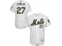 Mets #27 Jeurys Familia White (Blue Strip) Flexbase Authentic Collection 2016 Memorial Day Stitched Baseball Jersey