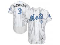 Mets #3 Curtis Granderson White (Blue Strip) Flexbase Authentic Collection 2016 Father Day Stitched Baseball Jersey