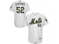 Mets #52 Yoenis Cespedes White (Blue Strip) Flexbase Authentic Collection 2016 Memorial Day Stitched Baseball Jersey