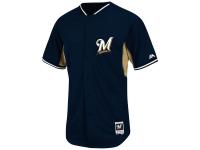 Milwaukee Brewers Majestic Authentic Collection On-Field Cool Base Batting Practice Jersey - Navy