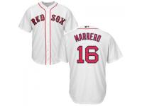 MLB Boston Red Sox #16 Deven Marrero Men White Cool Base Jersey
