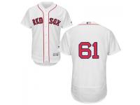 MLB Boston Red Sox #61 Brian Johnson Men White Authentic Flexbase Collection Jersey
