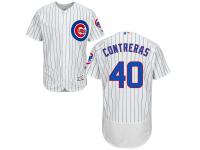 MLB Chicago Cubs #40 Wilson Contreras Men Majestic Flexbase Authentic Collection Player White Jersey