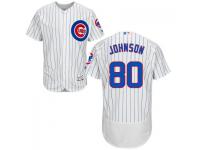 MLB Chicago Cubs #80 Pierce Johnson Men White Authentic Flexbase Collection Jersey