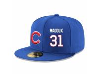 MLB Majestic Chicago Cubs #31 Greg Maddux Snapback Adjustable Player Hat - Royal Blue White