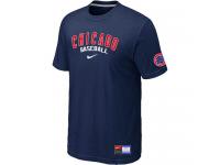 MLB Men Chicago Cubs Nike Practice T-Shirt - Navy