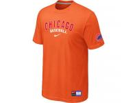 MLB Men Chicago Cubs Nike Practice T-Shirt - Orange