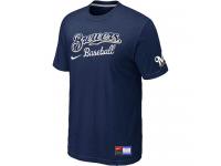 MLB Men Milwaukee Brewers Nike Practice T-Shirt - Navy