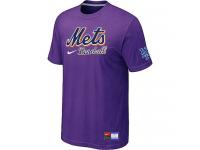 MLB Men New York Mets Nike Practice T-Shirt - Purple