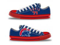 MLB Men/Women Chicago Cubs #71 Wade Davis Royal Blue Hand Painted Unisex Low-Top Canvas Shoes