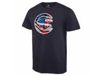 MLB Men's Chicago Cubs Navy Banner Wave T-Shirt
