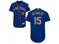 MLB New York Mets #15 Matt Reynolds Men Royal -Grey Authentic Flexbase Collection Jersey