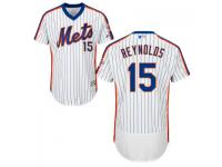 MLB New York Mets #15 Matt Reynolds Men White-Royal Authentic Flexbase Collection Jersey