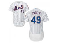 MLB New York Mets #49 Josh Smoker Men White Authentic Flexbase Collection Jersey