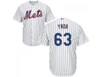 MLB New York Mets #63 Gabriel Ynoa Men White Cool Base Jersey