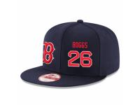 MLB 's New Era Boston Red Sox #26 Wade Boggs Stitched Snapback Adjustable Player Hat - Navy Blue Red