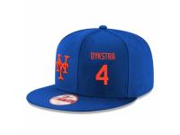 MLB 's New York Mets #4 Lenny Dykstra Stitched New Era Snapback Adjustable Player Hat - Royal Orange