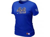 MLB Women New York Mets Nike Practice T-Shirt - Blue