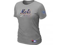 MLB Women New York Mets Nike Practice T-Shirt - Grey