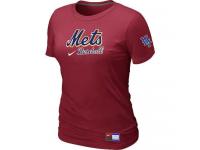 MLB Women New York Mets Nike Practice T-Shirt - Red