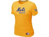 MLB Women New York Mets Nike Practice T-Shirt - Yellow